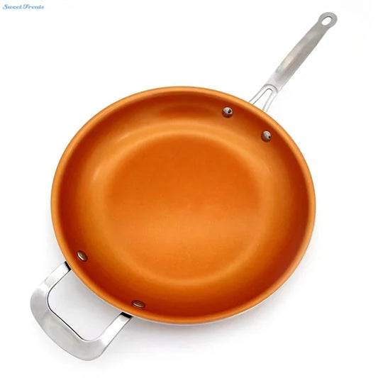 Non-stick koppar stekpanna