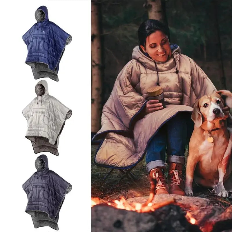 Camping Sovsäck i Poncho stil