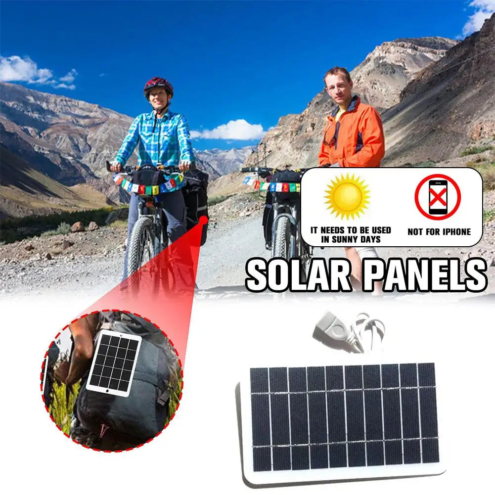 Bärbar solpanel 5V 2W Solpanel med USB Säker Laddning Stabilisera Batteriladdare För Power Bank Telefon Utomhus Camping Hem