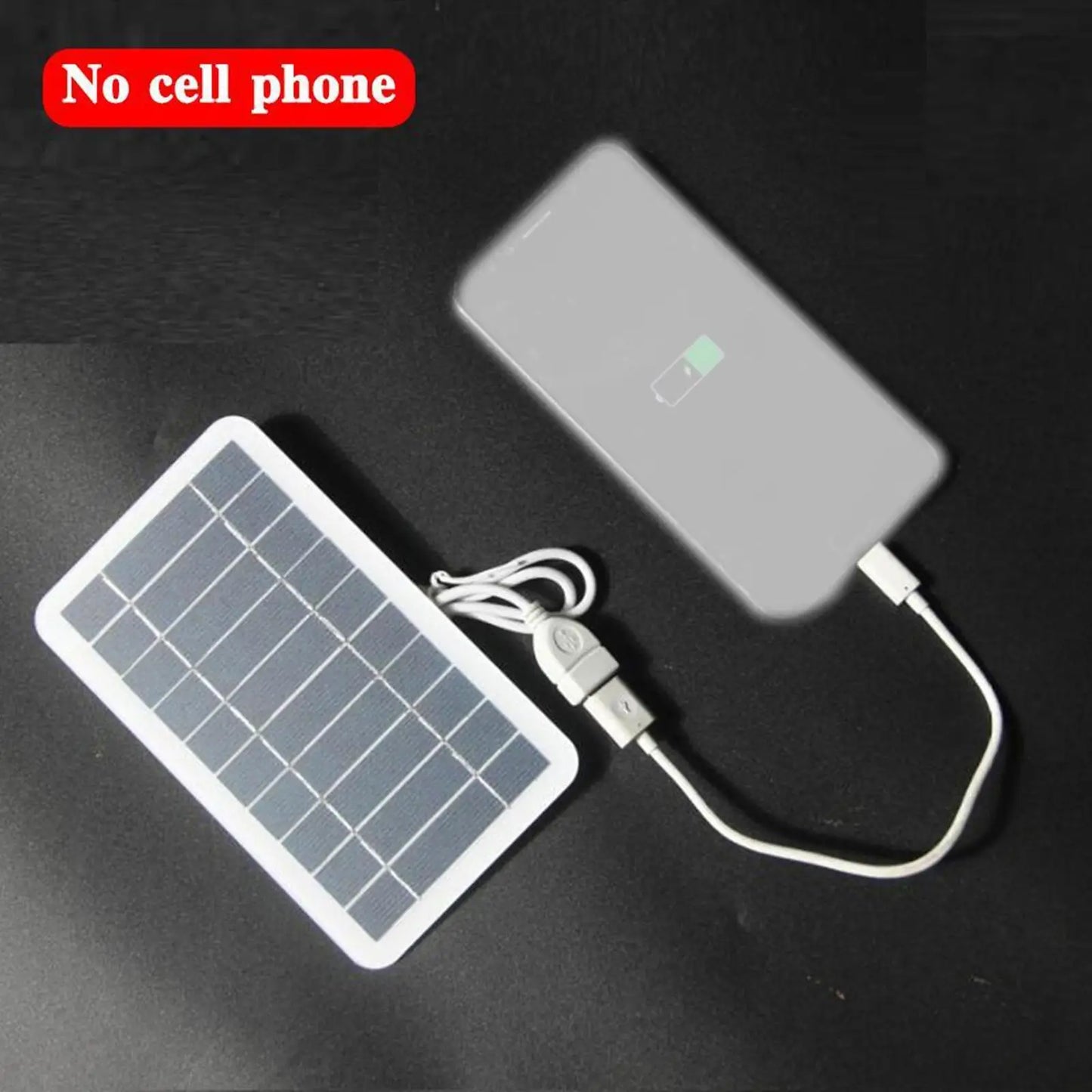 Bärbar solpanel 5V 2W Solpanel med USB Säker Laddning Stabilisera Batteriladdare För Power Bank Telefon Utomhus Camping Hem